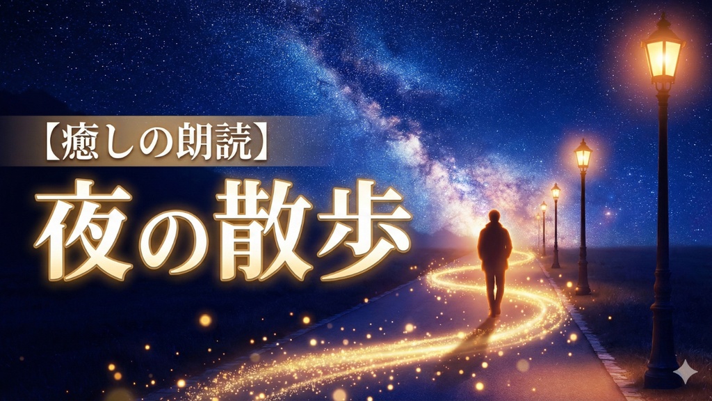 朗読020_【癒しの朗読】夜の散歩 #朗読 #癒しの朗読 #エッセイ朗読#夜の散歩 #夜時間 #夜の静けさ#リラックス #心を整える #心を落ち着かせる#一日の終わり #おやすみ前#静かな時間