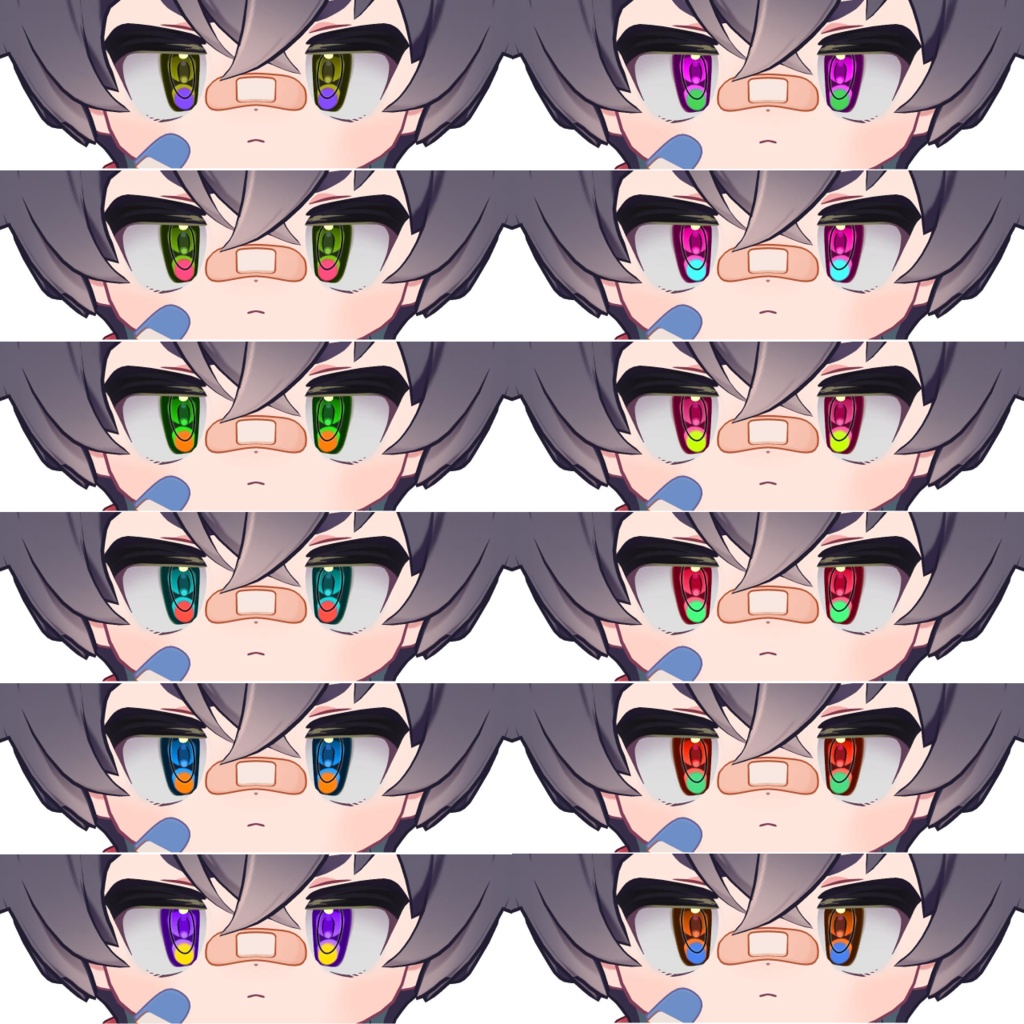 【リルレオ対応】2Tone&Halo EyeTexture+MakeUpTexture