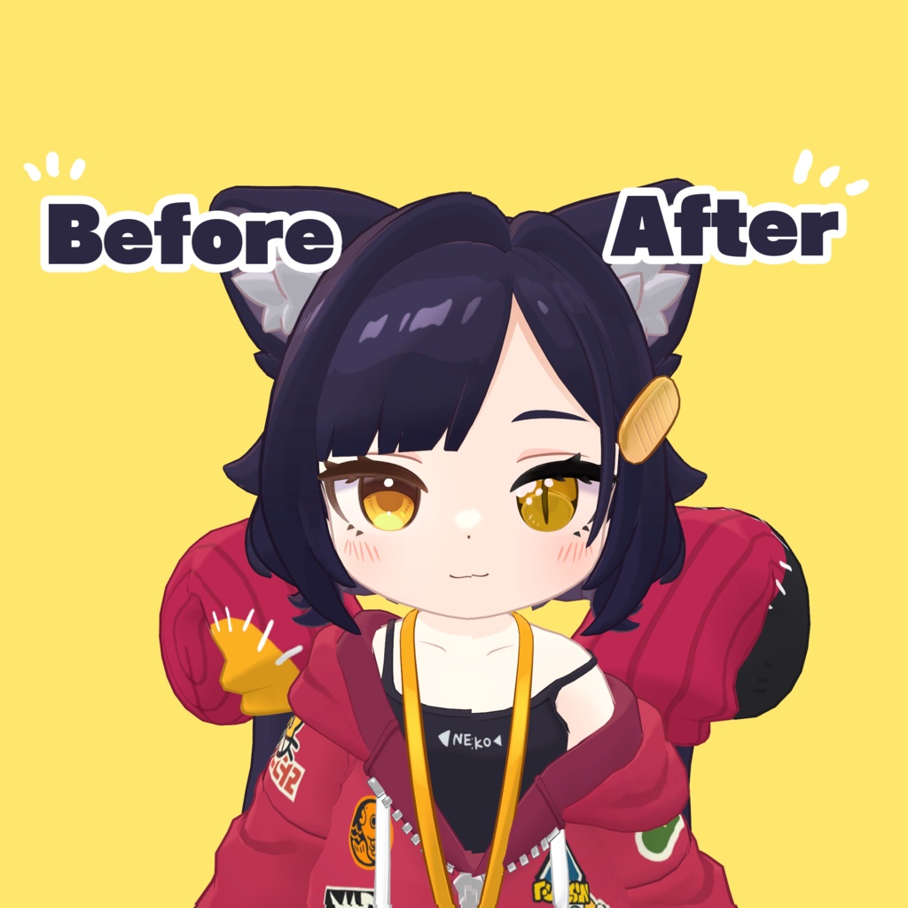 【アズキ対応】🐈無料🐈ネコ目&黒まつげ