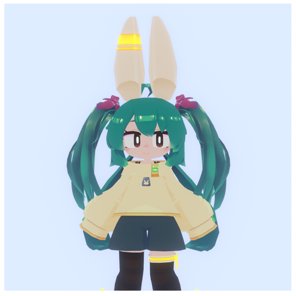 オリジナル3Dモデル ツインテール