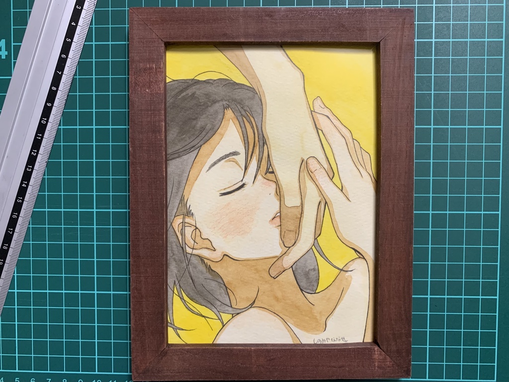 「ふれる。」アナログイラスト原画