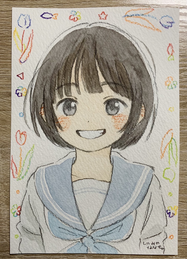 ドローイング原画　まーるい元気な子