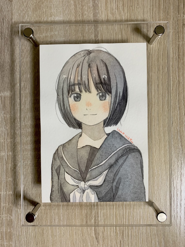 イラスト原画　黒セーラー