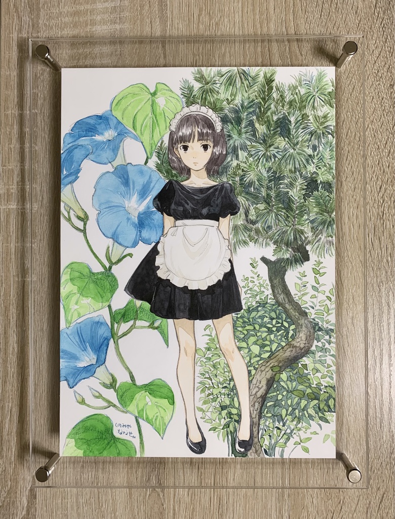 夏とメイドのドローイング9/16
