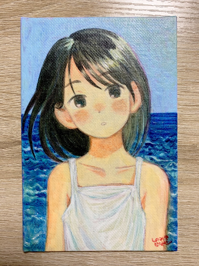 🌊あたたかいところ　アクリル絵原画　6/20