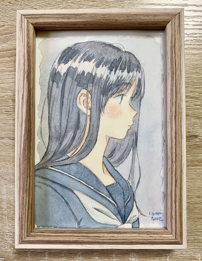 横顔ドローイング原画　2/12