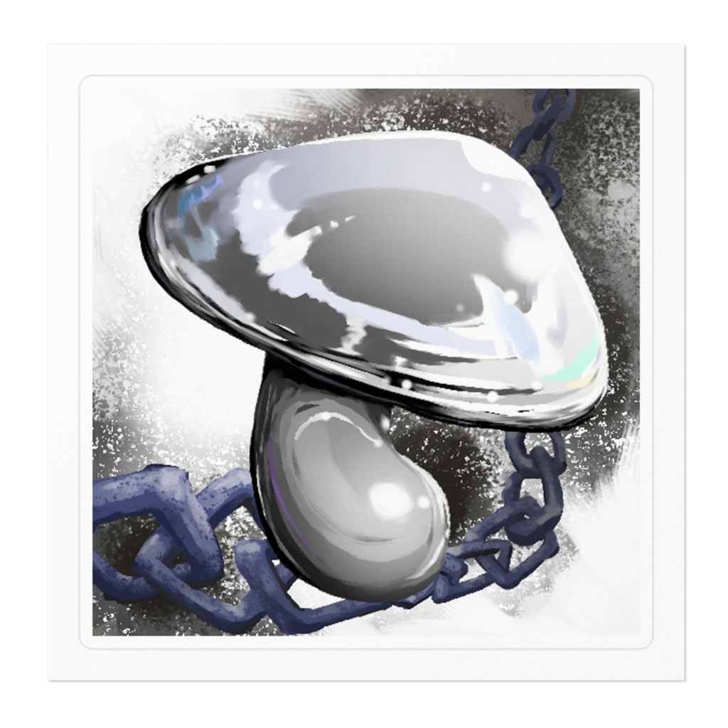 メタリックキノコステッカー