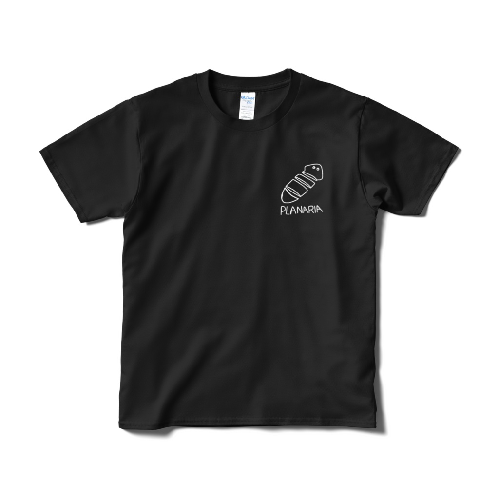 ぷらなりあちゃんTシャツ黒 ワンポイント