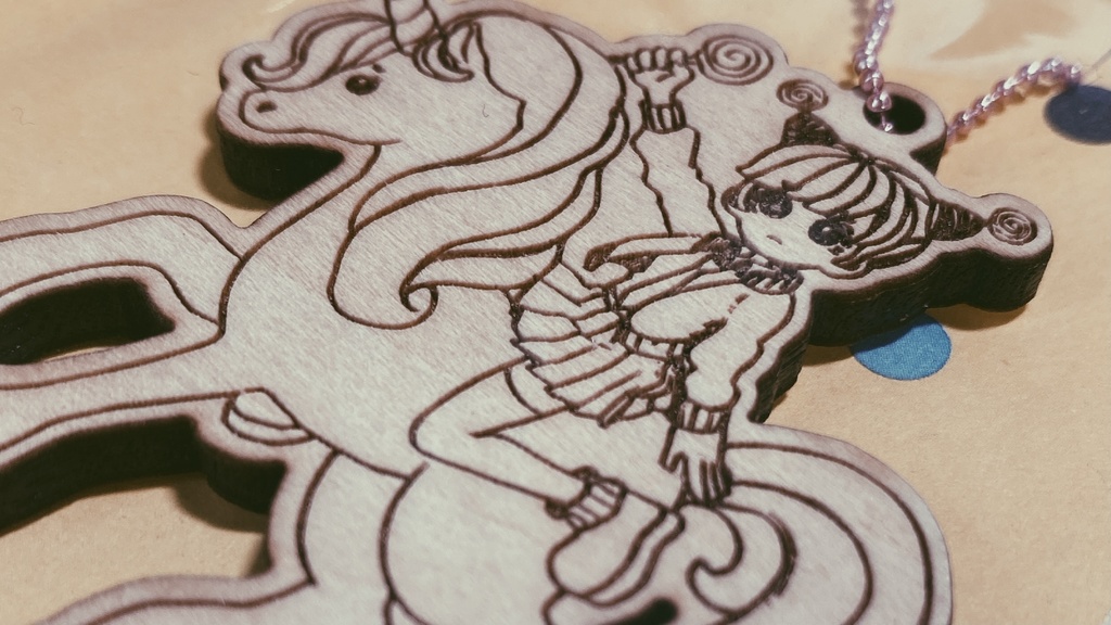 ◆【ハンドメイド】ぴえんちゃん木製キーホルダー