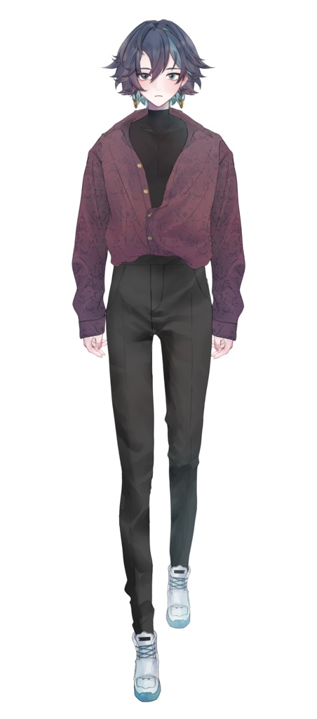 【汎用モデル】青メッシュの男の子【VtubeStudio対応】