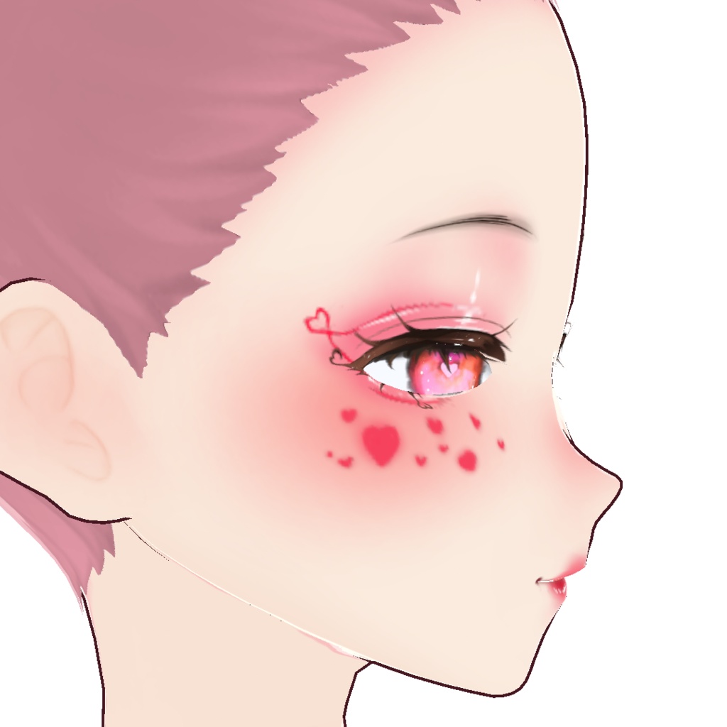 🩷 Heart makeup ハートメイク 🩷