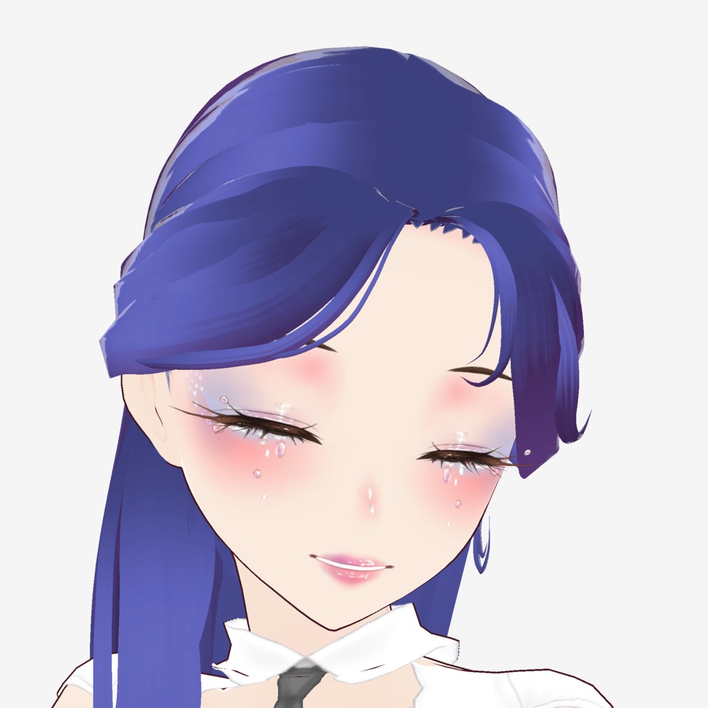 Long blue hair 青い長い髪