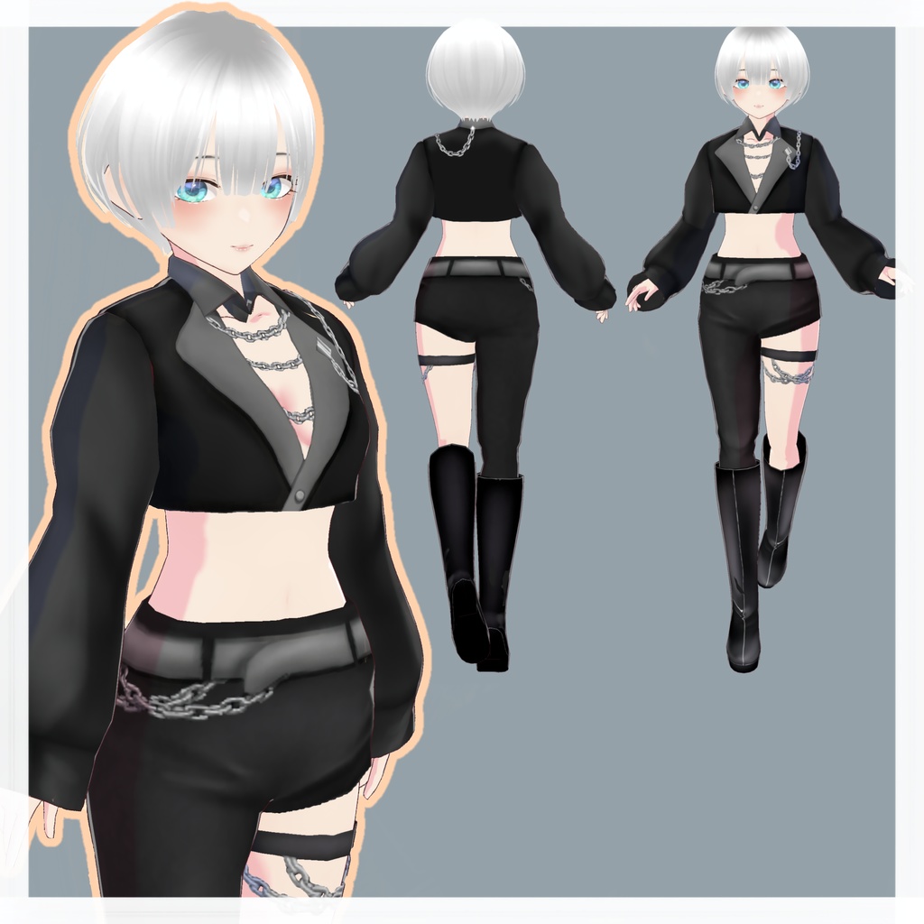🖤black set🖤[ Vroid ]