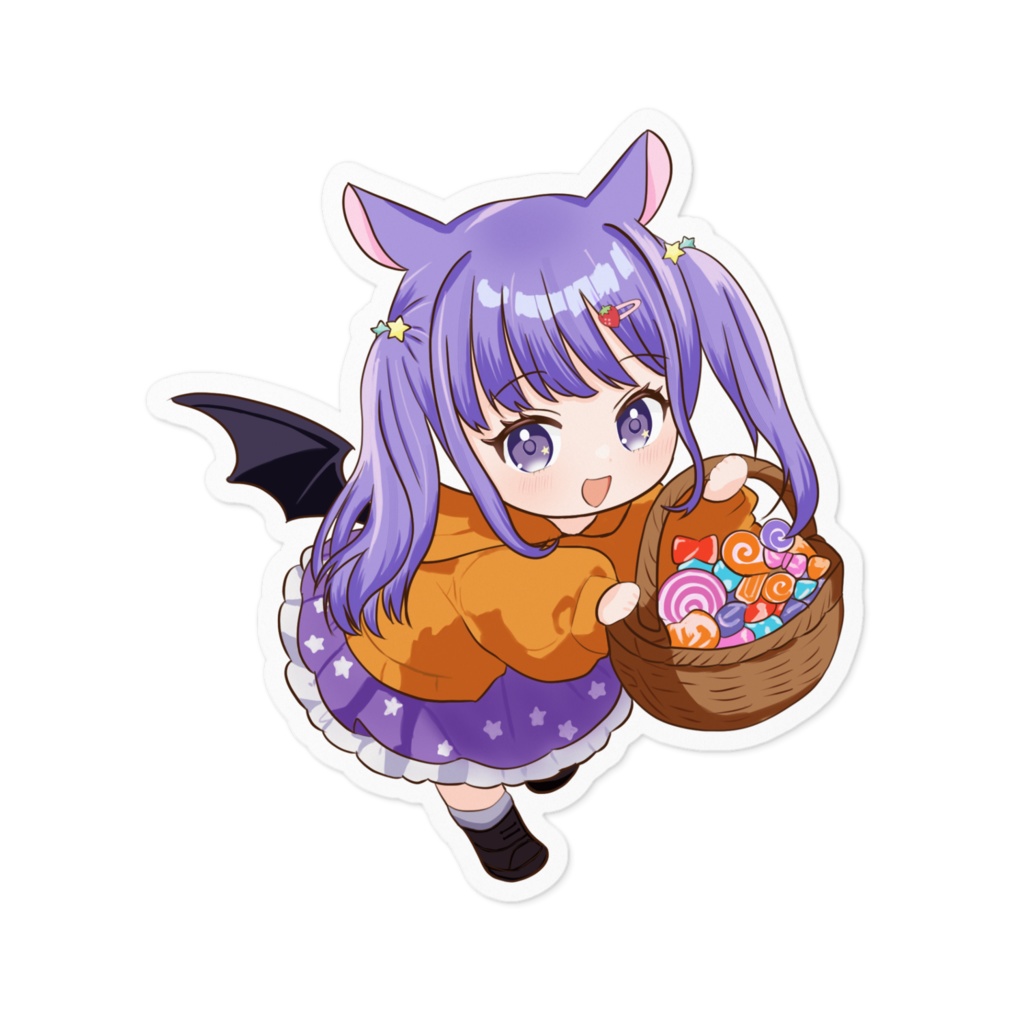 【期間限定】お菓子を配る!ちびっこねるステッカー