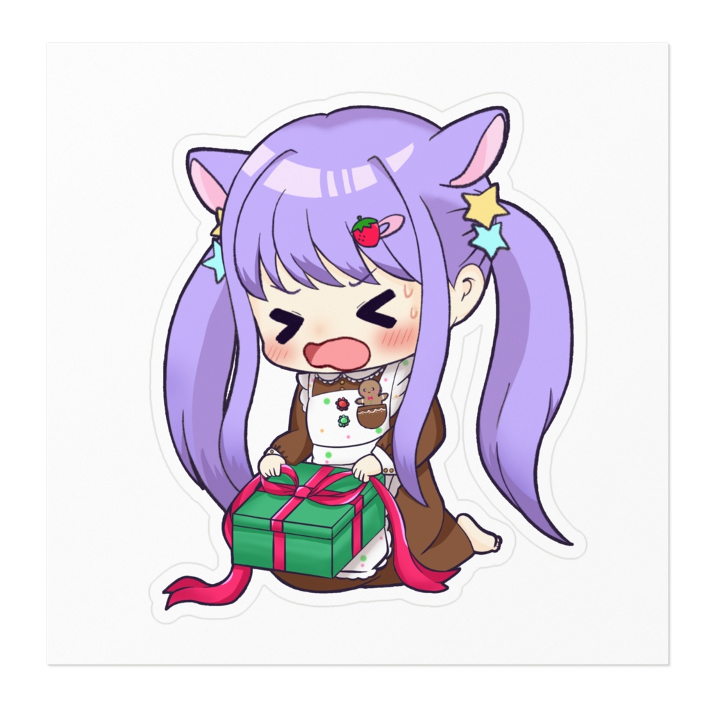 【2025年クリスマス限定グッズ】クリスマスは包装に大苦戦!夢乃ねるステッカー