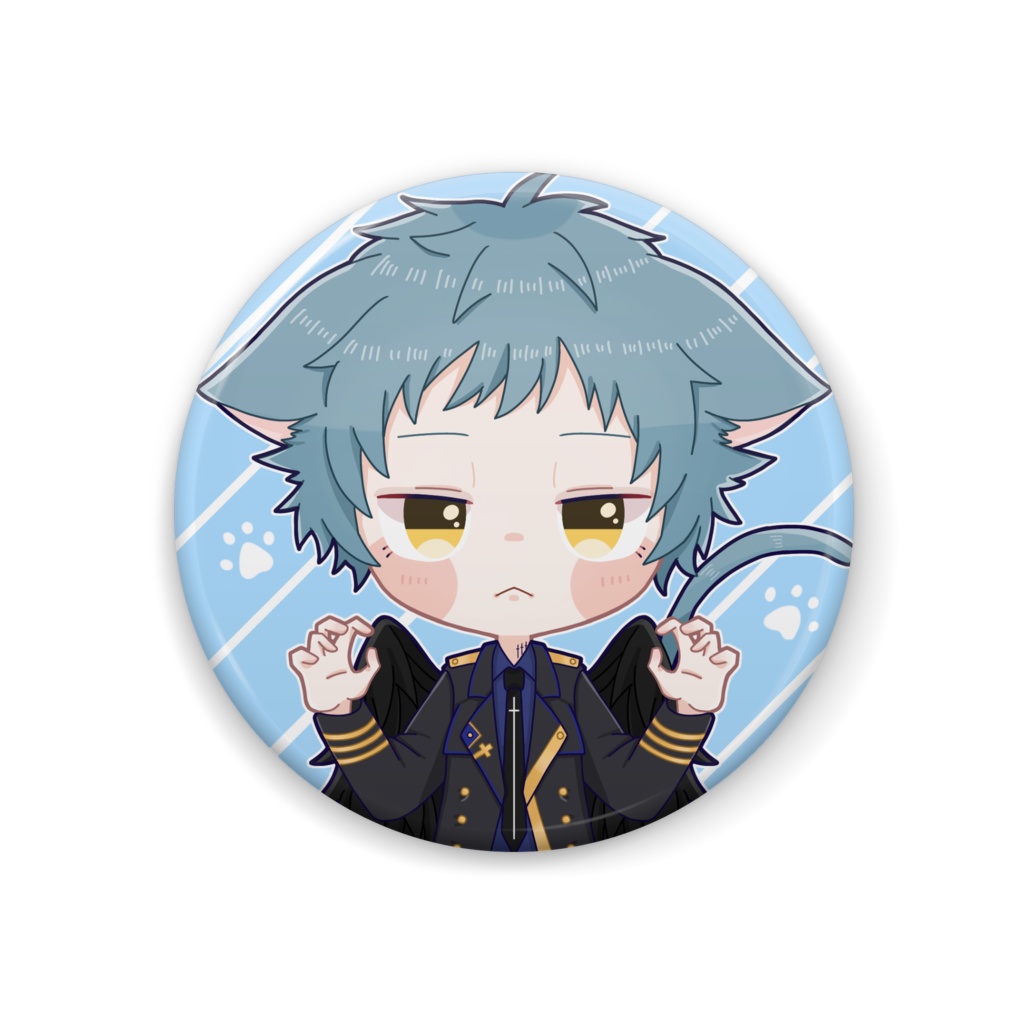 【缶バッジ】TwinTales黒峰青 ネコver.(非公式)