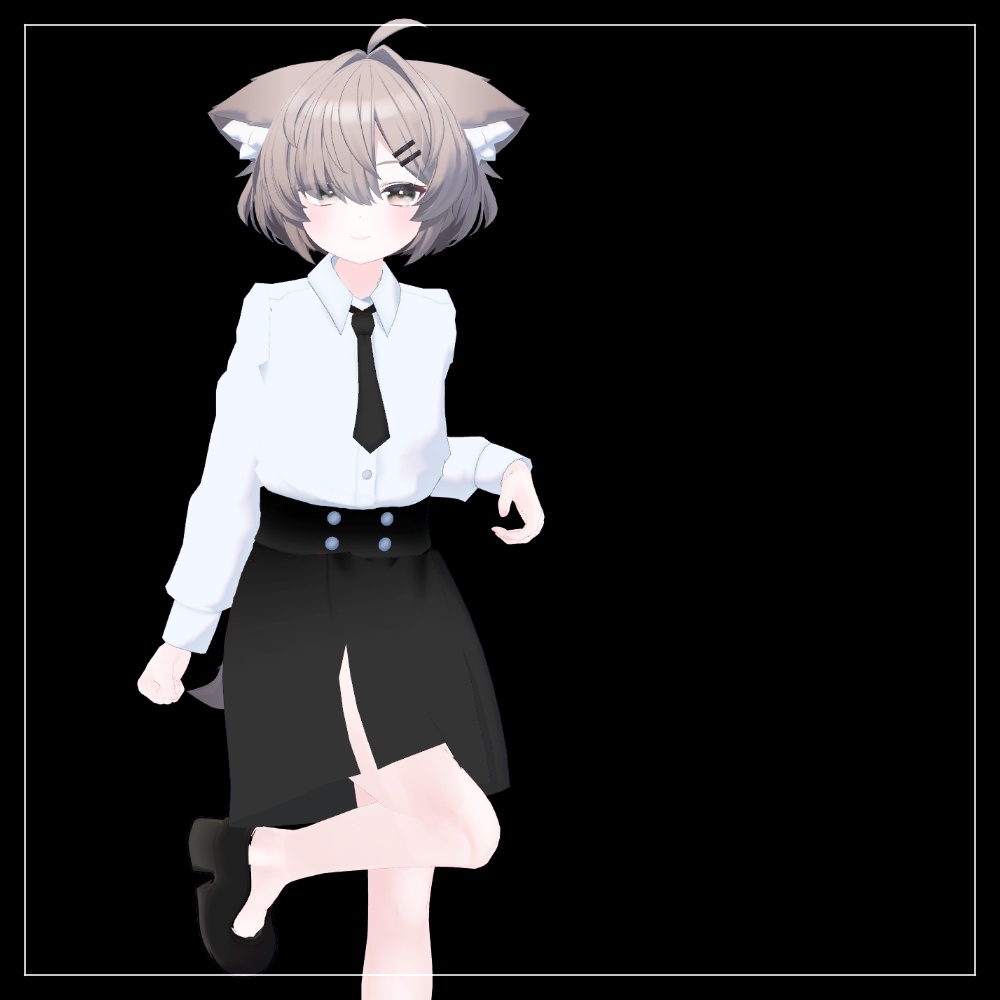 【複数アバター対応】ミリタリータイトスーツ