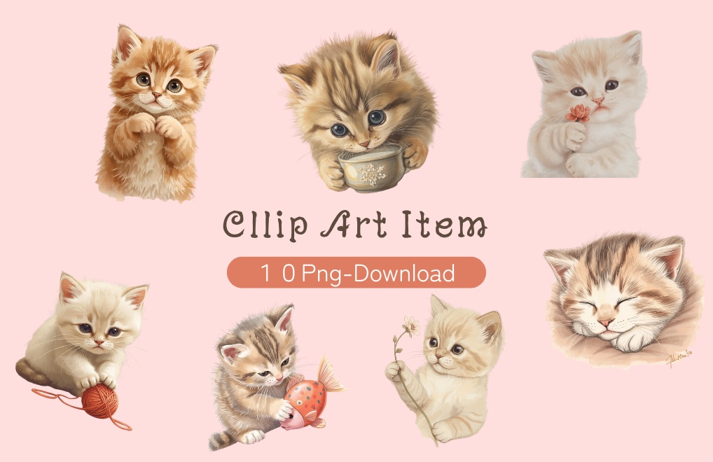 「ふんわり子猫のやすらぎコレクション」癒し系・かわいい・商用利用可