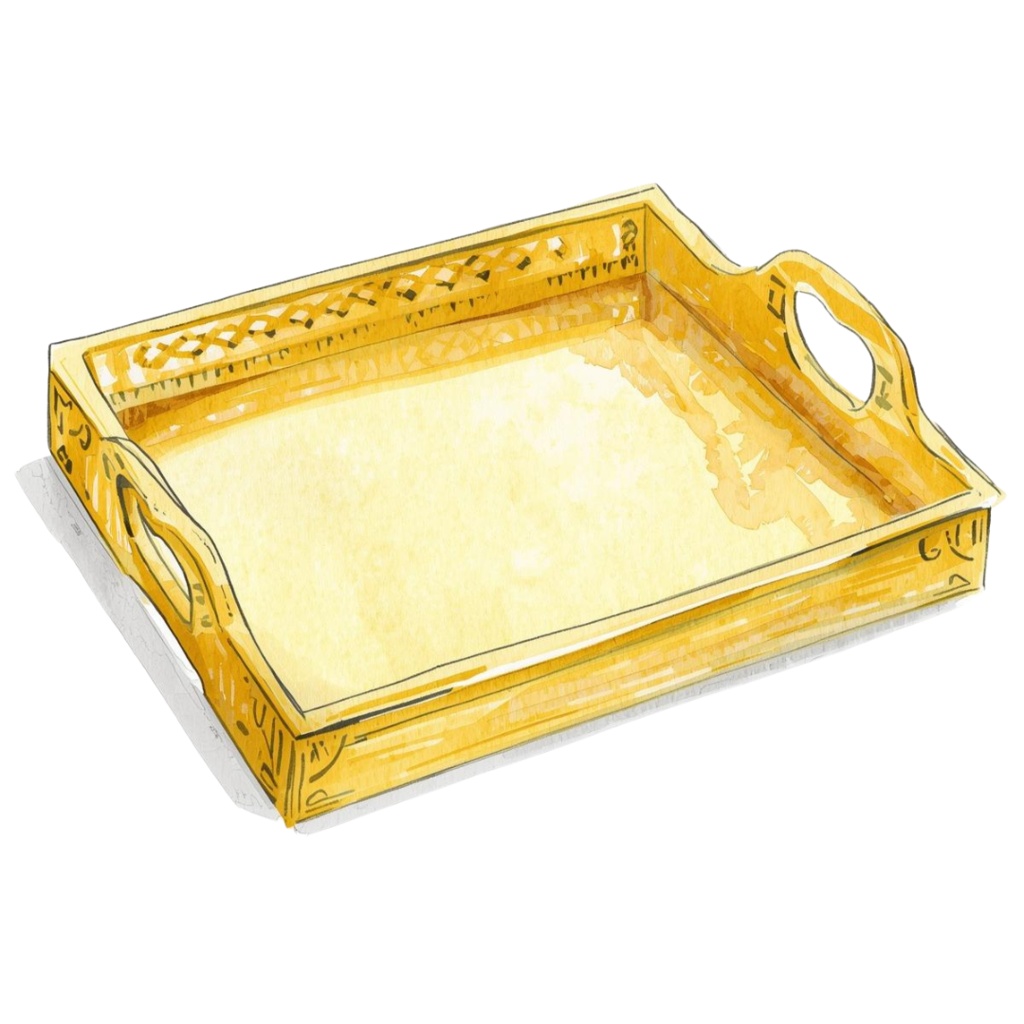 「やさしい黄色のアンティークカフェ|水彩クリップアート12種セット」