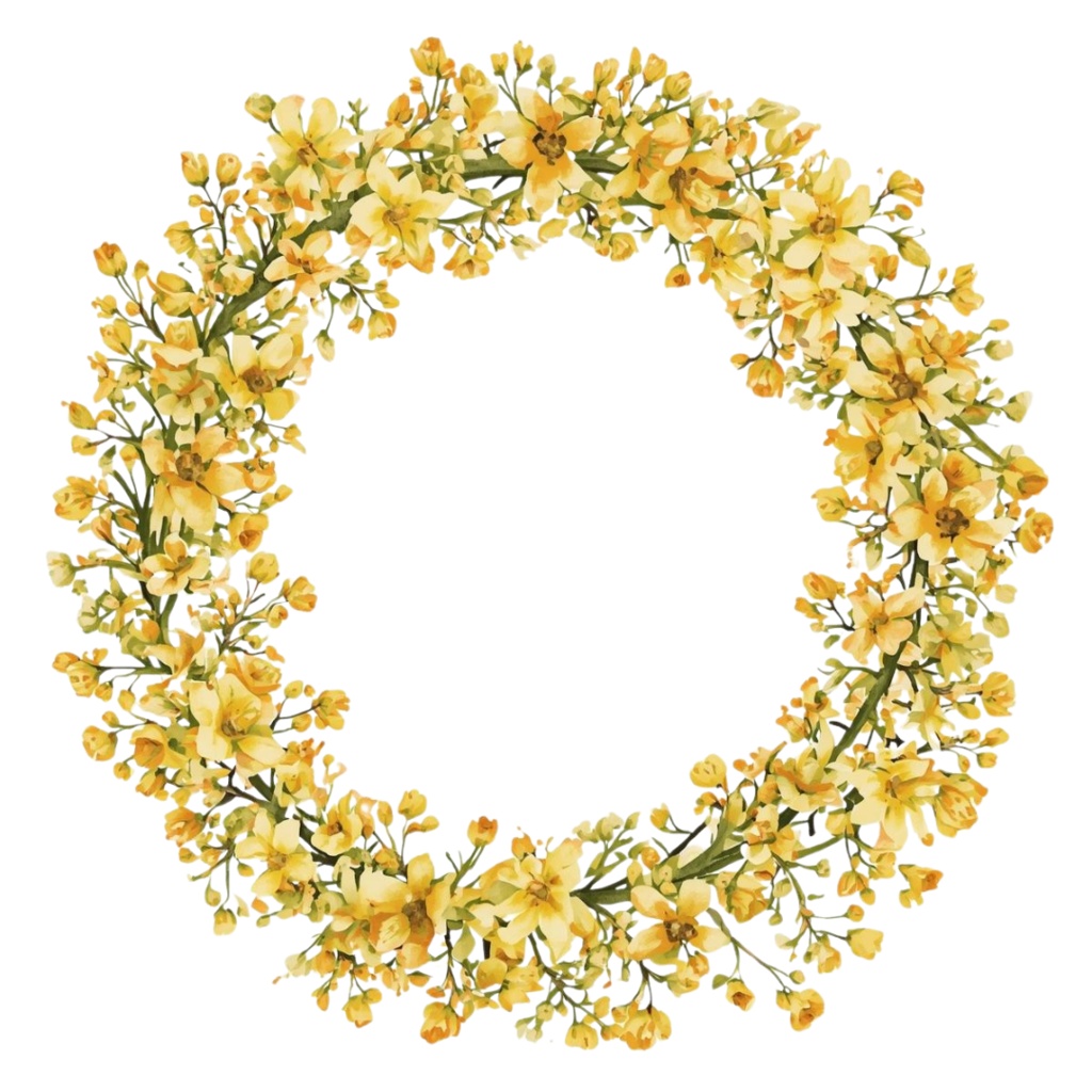 「やさしい黄色のアンティークカフェ|水彩クリップアート12種セット」