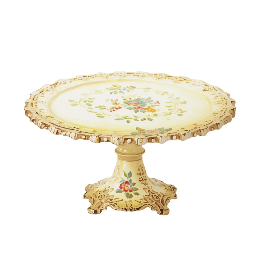 「やさしい黄色のアンティークカフェ|水彩クリップアート12種セット」