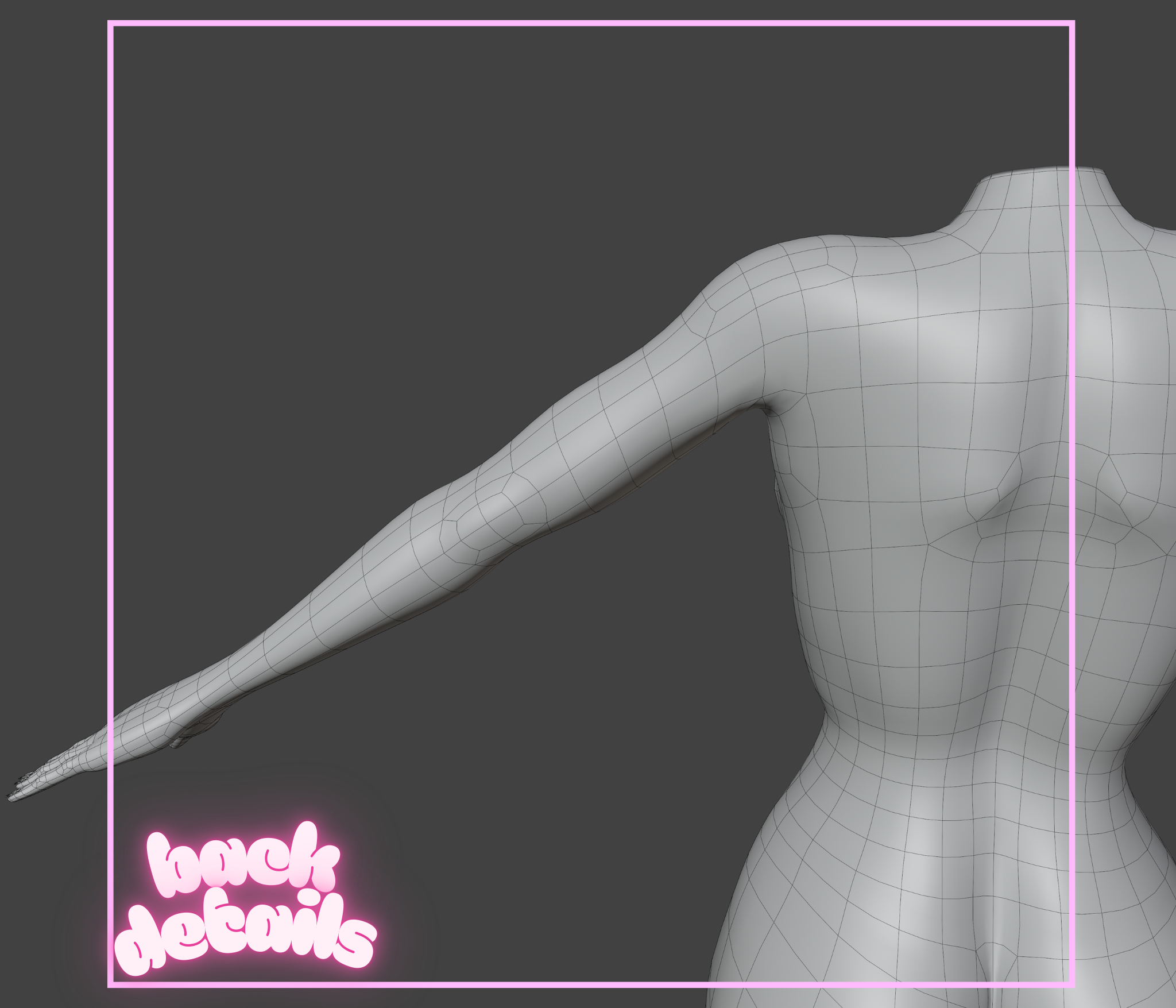Female Body Mesh (Clean Topology) - endriosantoni - BOOTH