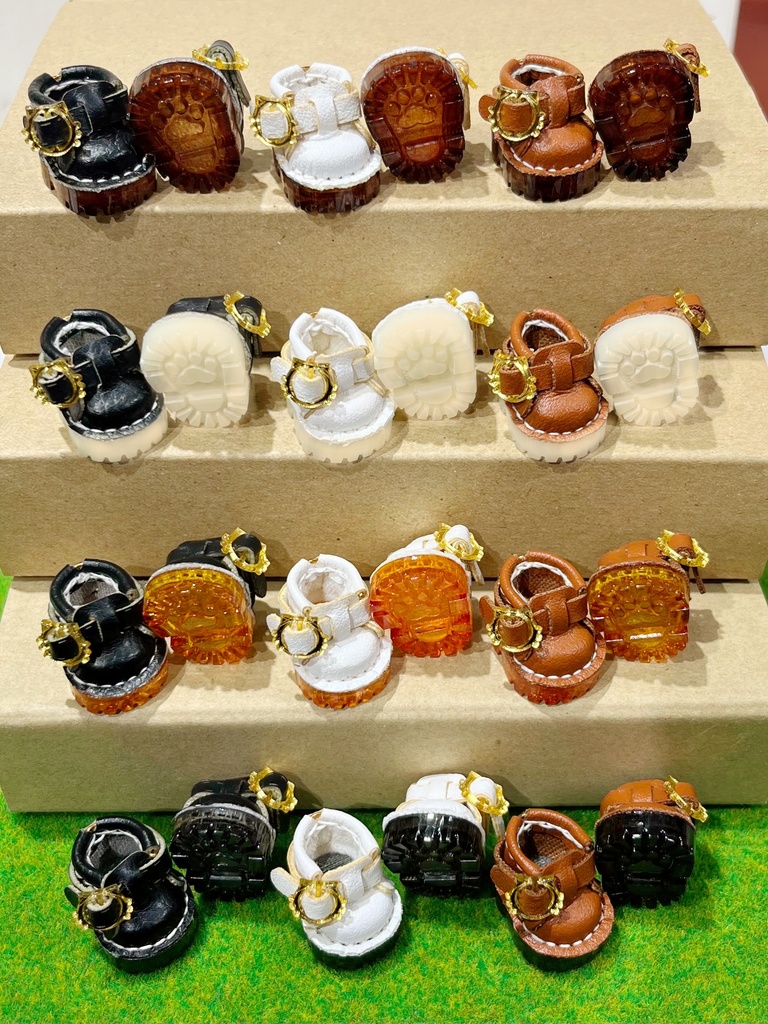 【10〜12cmぬい向】 サボシューズ・キャメル
