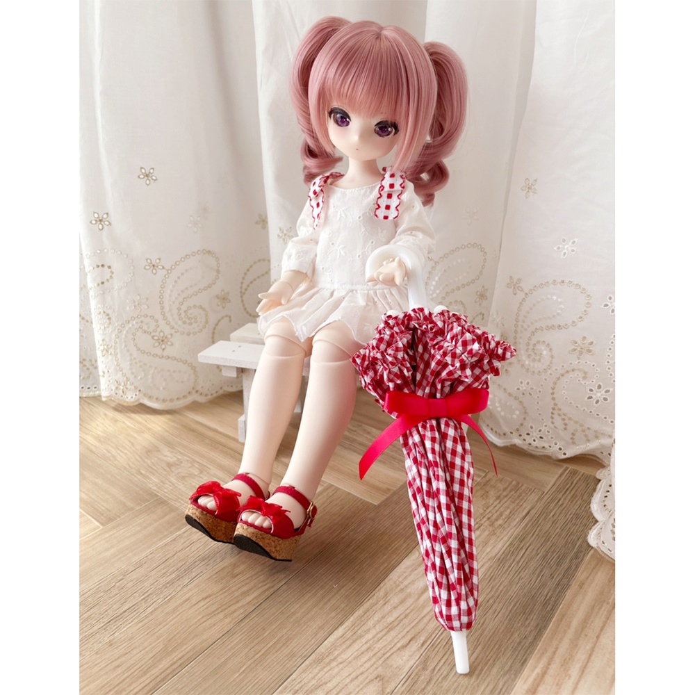 ドール用日傘 ギンガムチェック柄