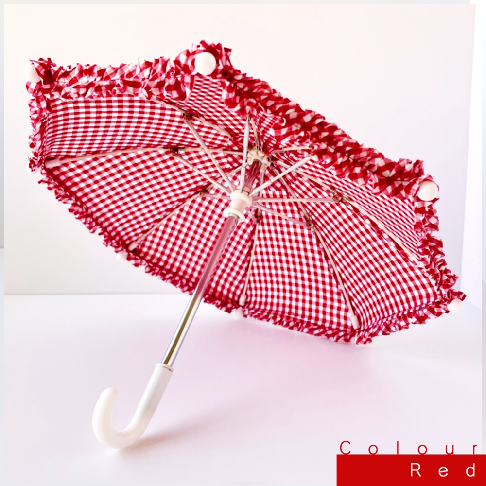 ドール用日傘 ギンガムチェック柄