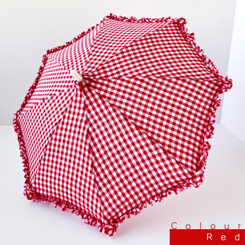 ドール用日傘 ギンガムチェック柄