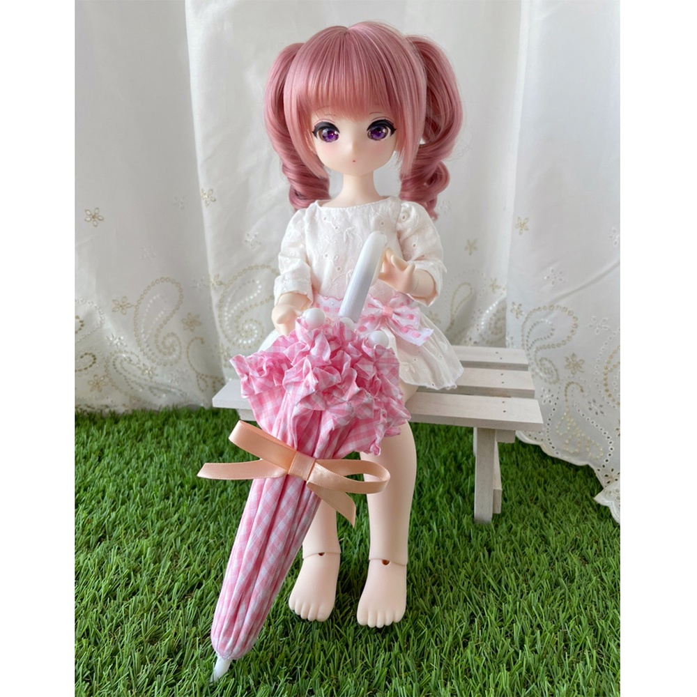 ドール用日傘 ギンガムチェック柄