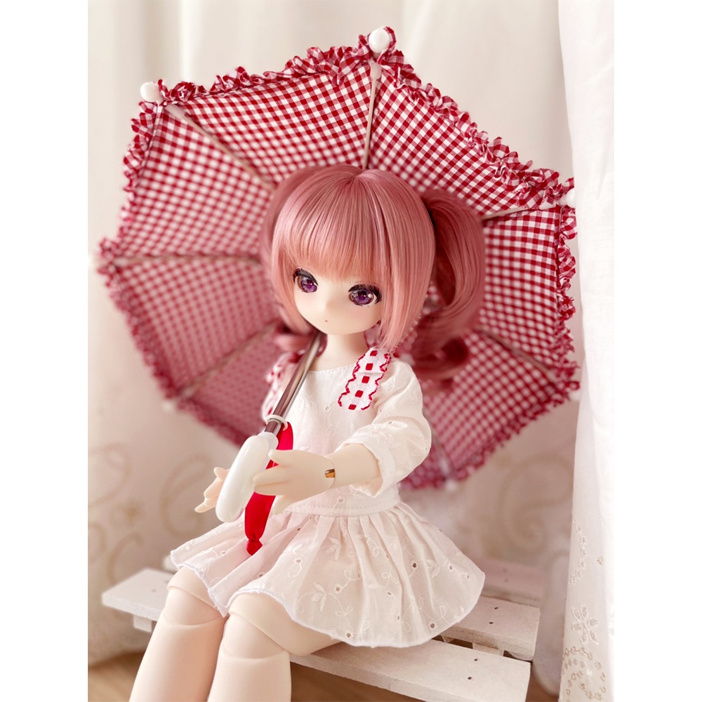 ドール用日傘 ギンガムチェック柄