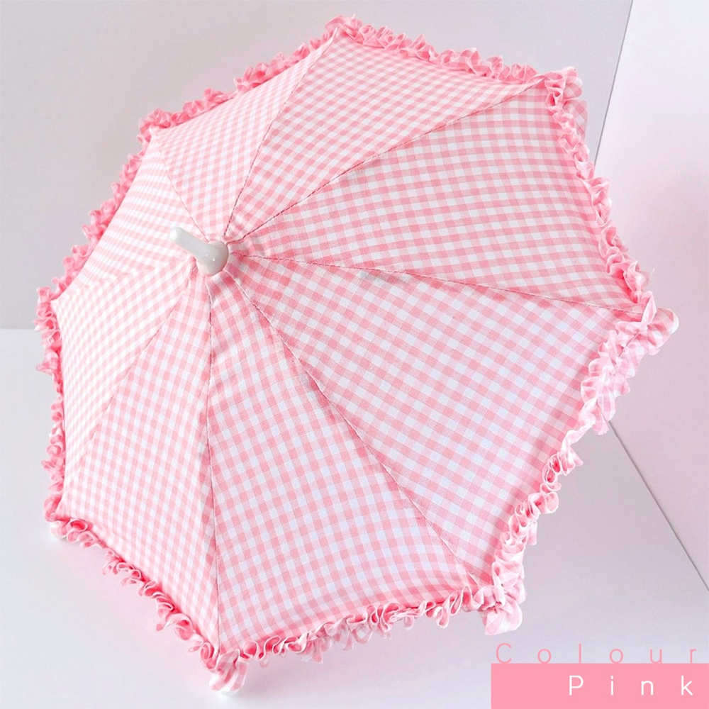 ドール用日傘 ギンガムチェック柄