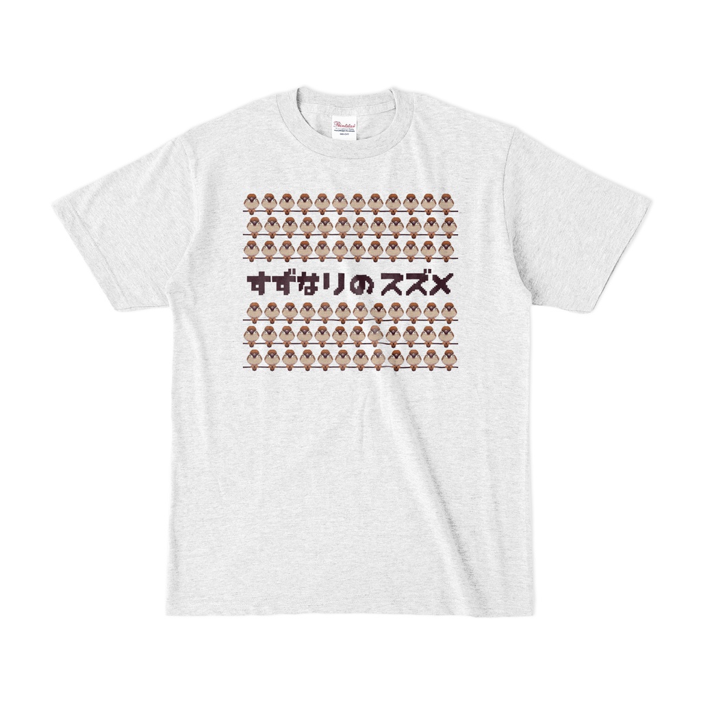 スズメ ドット絵Tシャツ