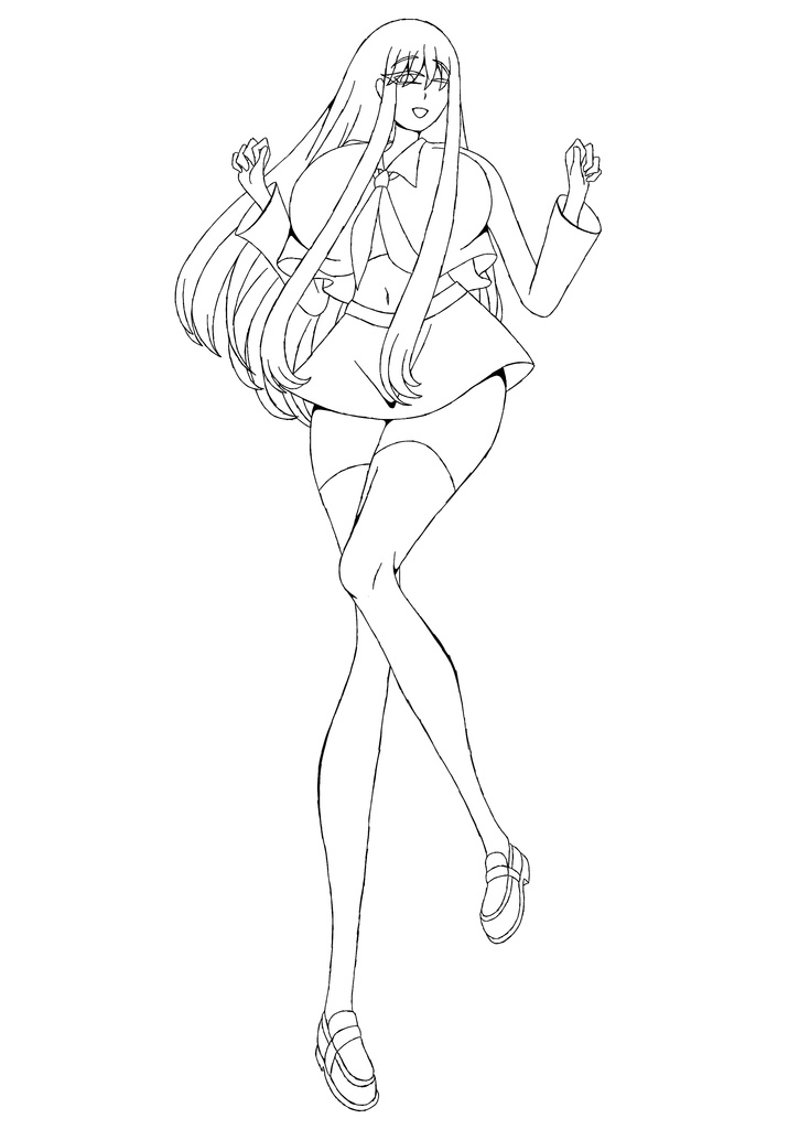 オリジナル塗り絵線画1