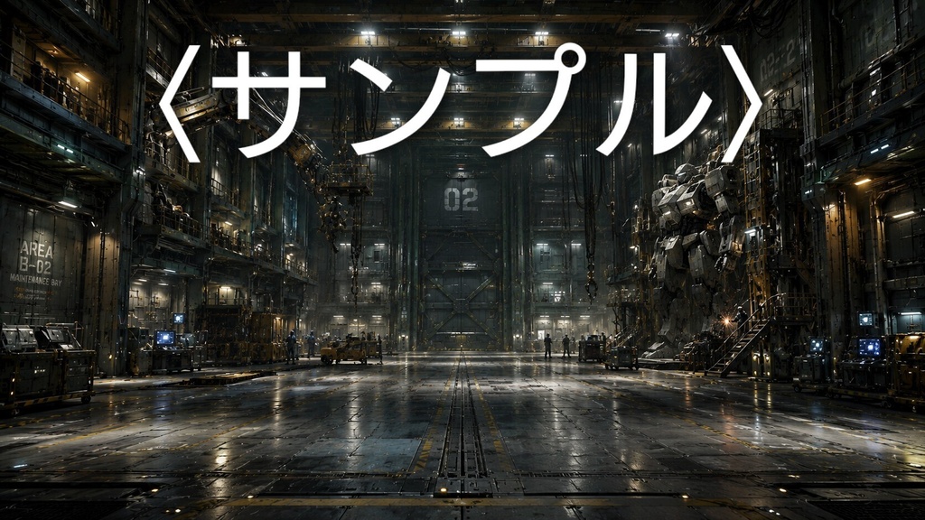HANGAR DATA 002  SFメカ撮影背景素材 Vol.02「メカ整備格納庫」