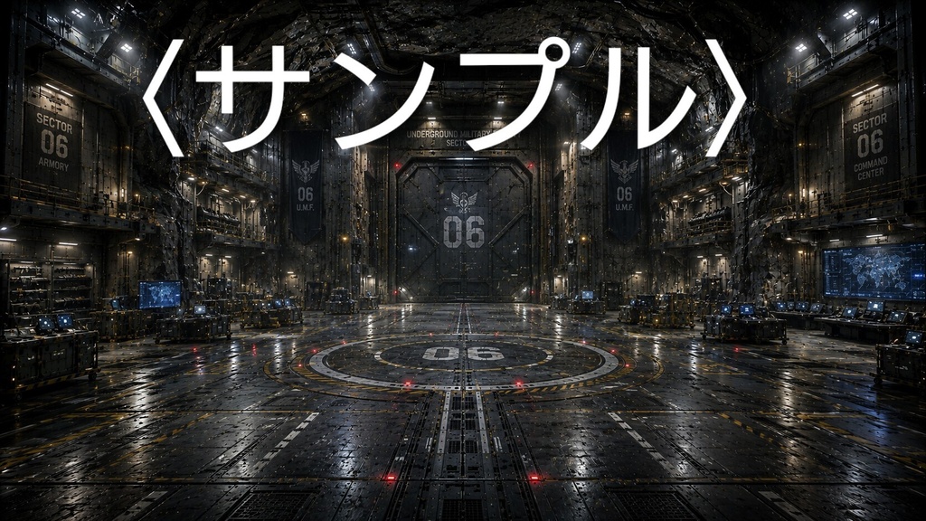 HANGAR DATA 006  SFメカ撮影背景素材 Vol.06「地下軍事施設」
