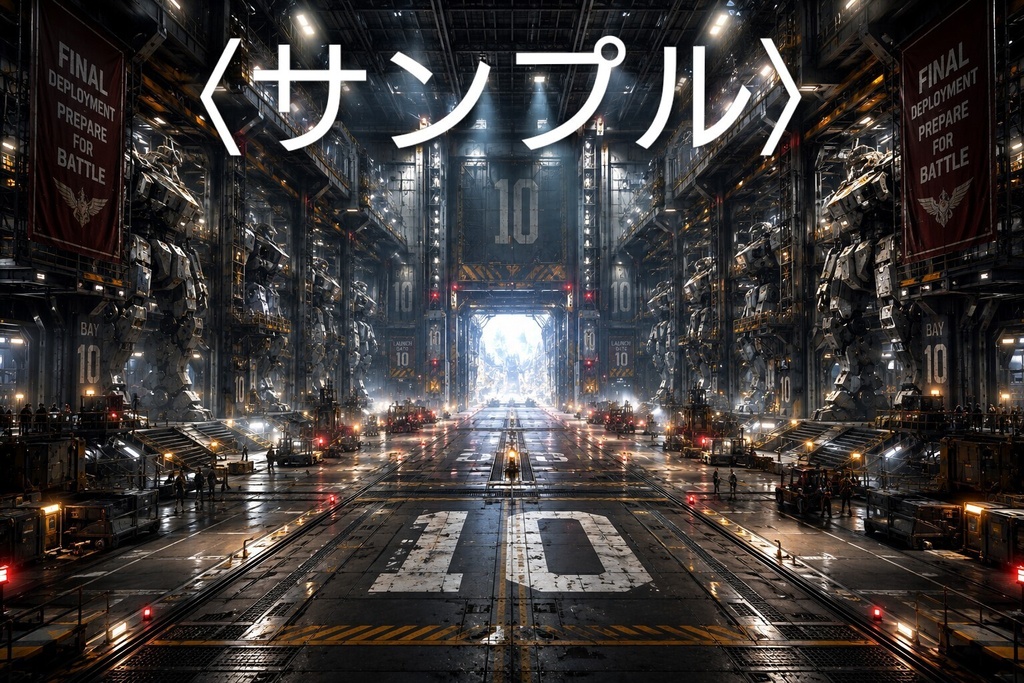 HANGAR DATA 010  SFメカ撮影背景素材 Vol.10「最終決戦前の格納庫」