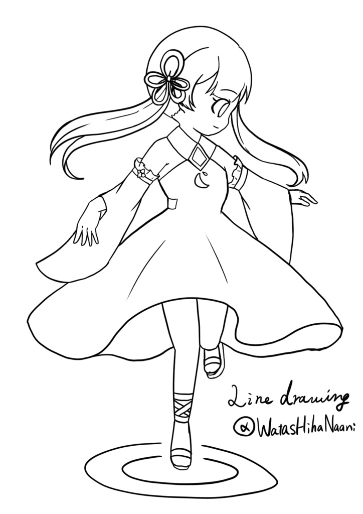 つくよみちゃんの塗り絵(その1)