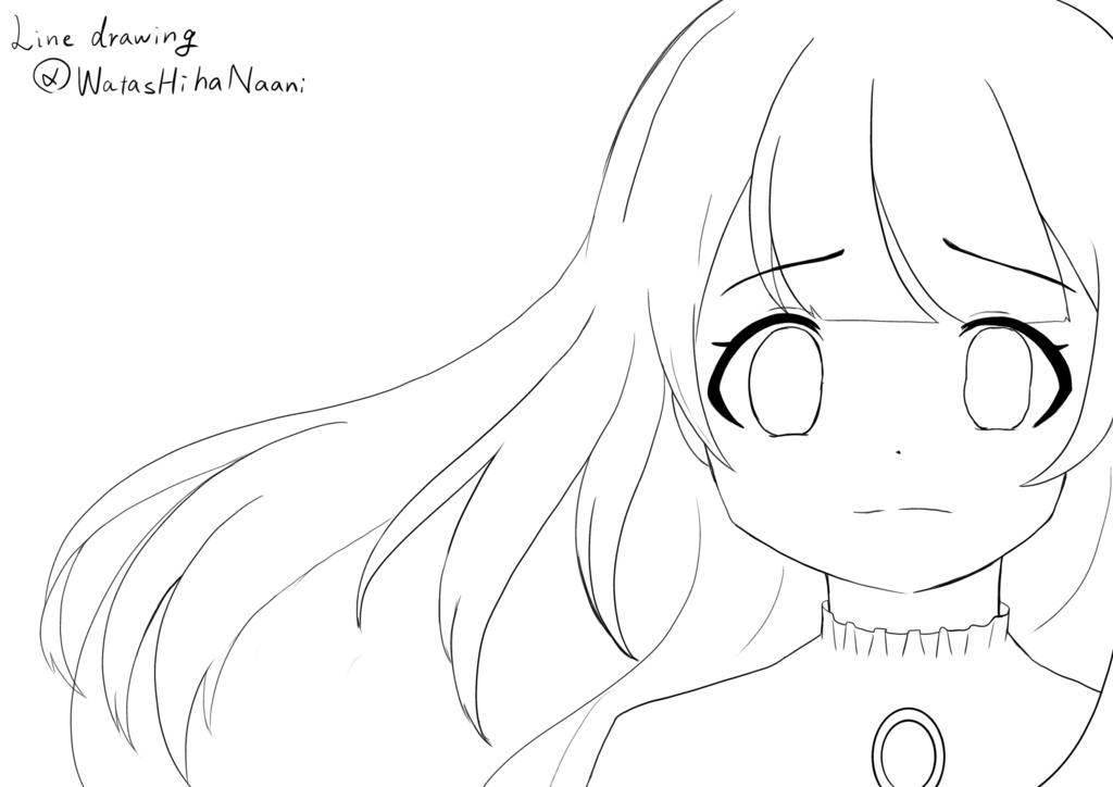 つくよみちゃんの塗り絵(その1)