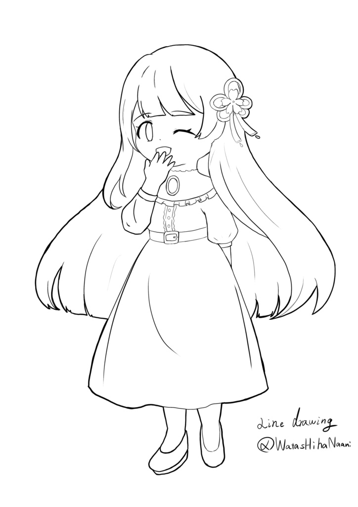 つくよみちゃんの塗り絵(その1)