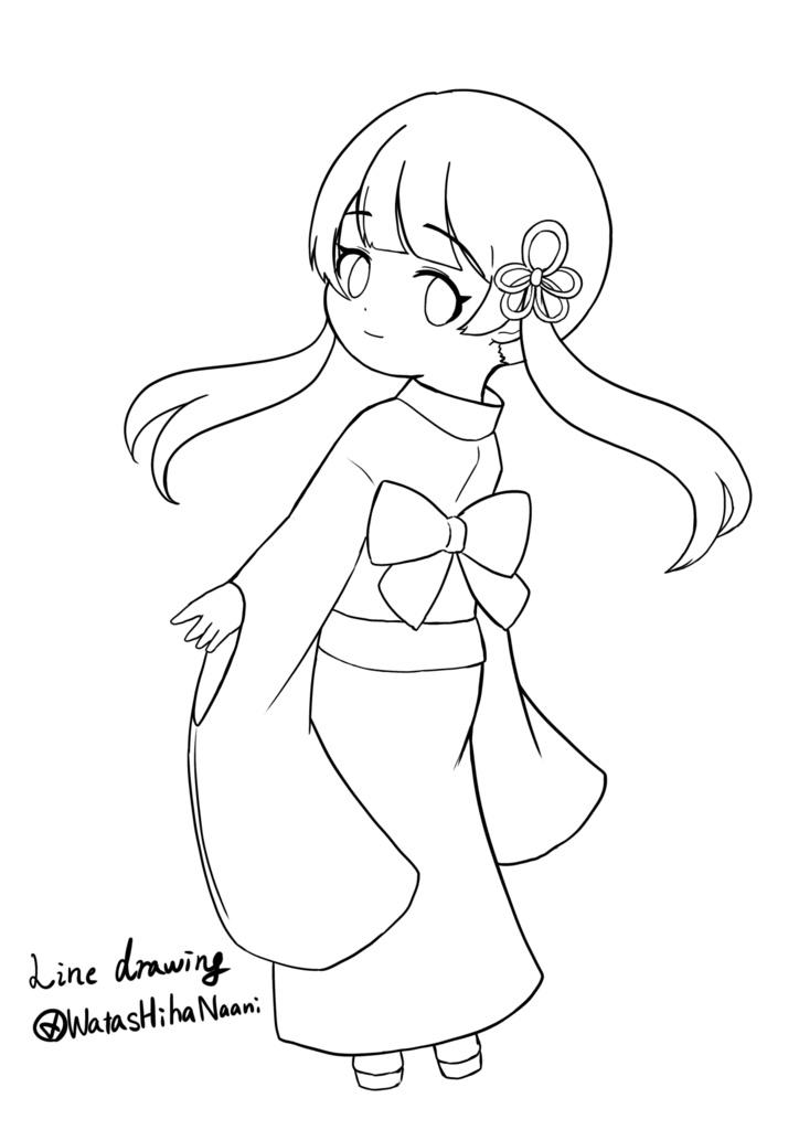 つくよみちゃんの塗り絵(その1)