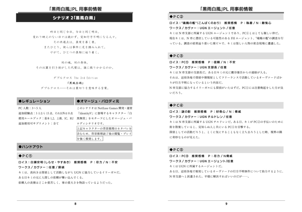 【書籍版】DX3rd 非公式シナリオ集「Starmine Dustparade」