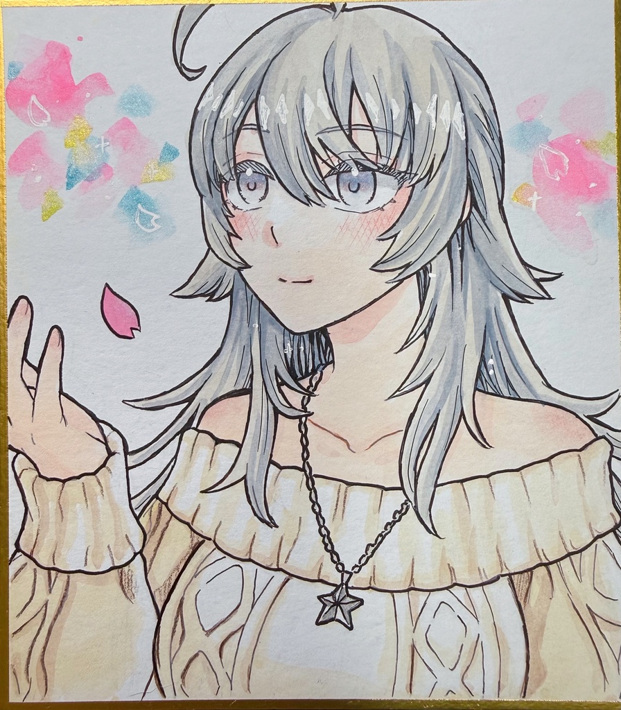 ワシントン　春服　ミニ色紙