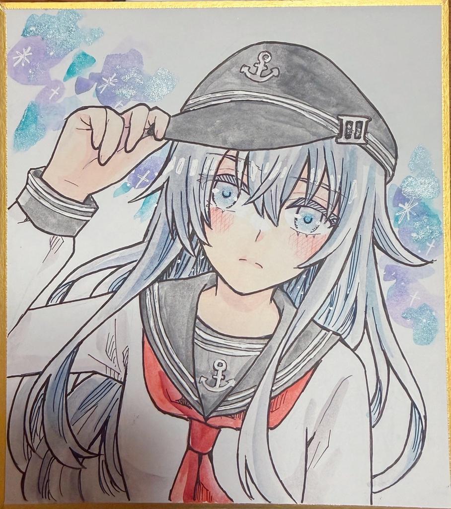 響　ミニ色紙
