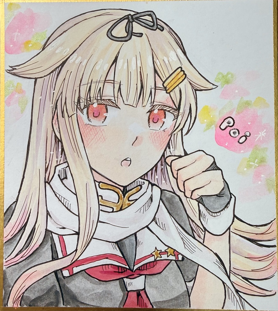 夕立　ミニ色紙