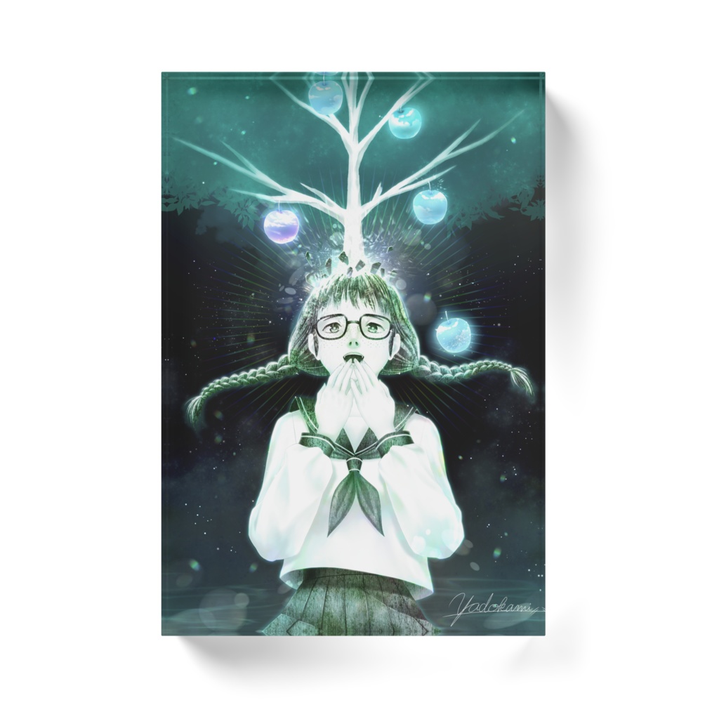 『Realization/知恵』やどかみアートアクリルブロック