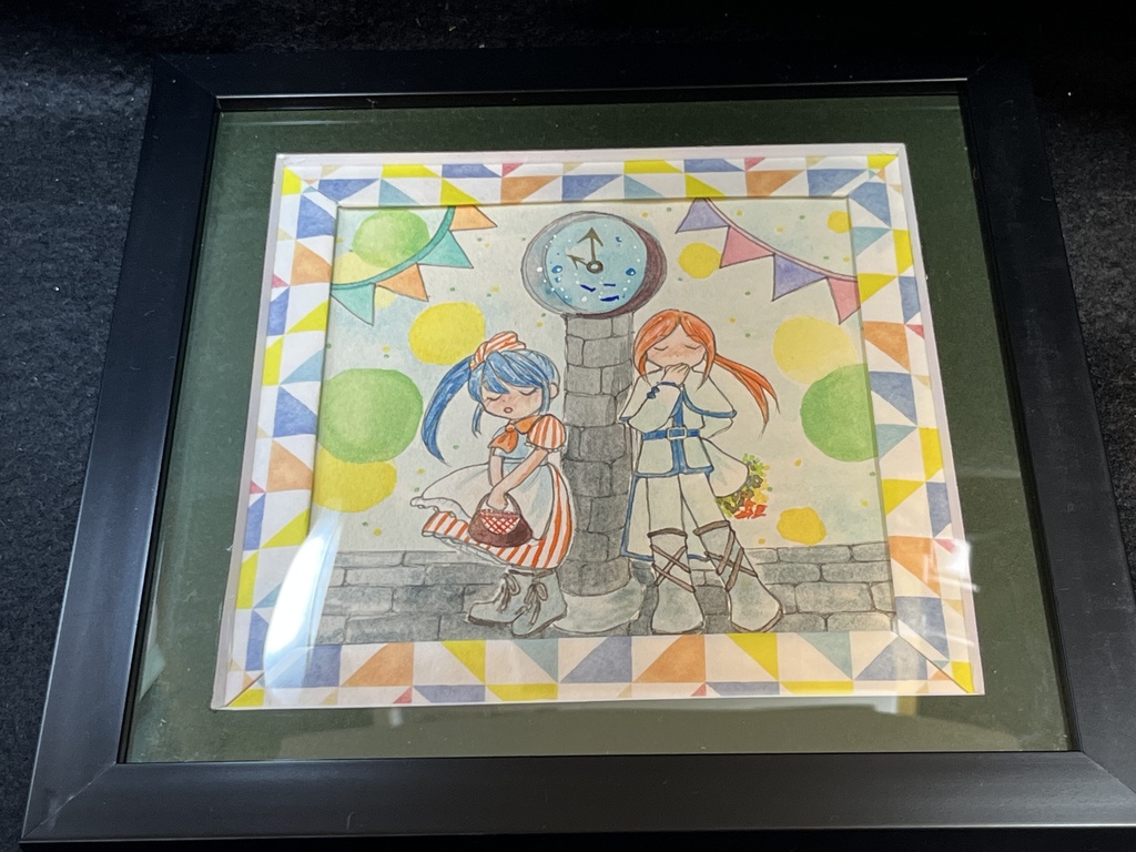 額装原画『春祭りの待ち合わせ』