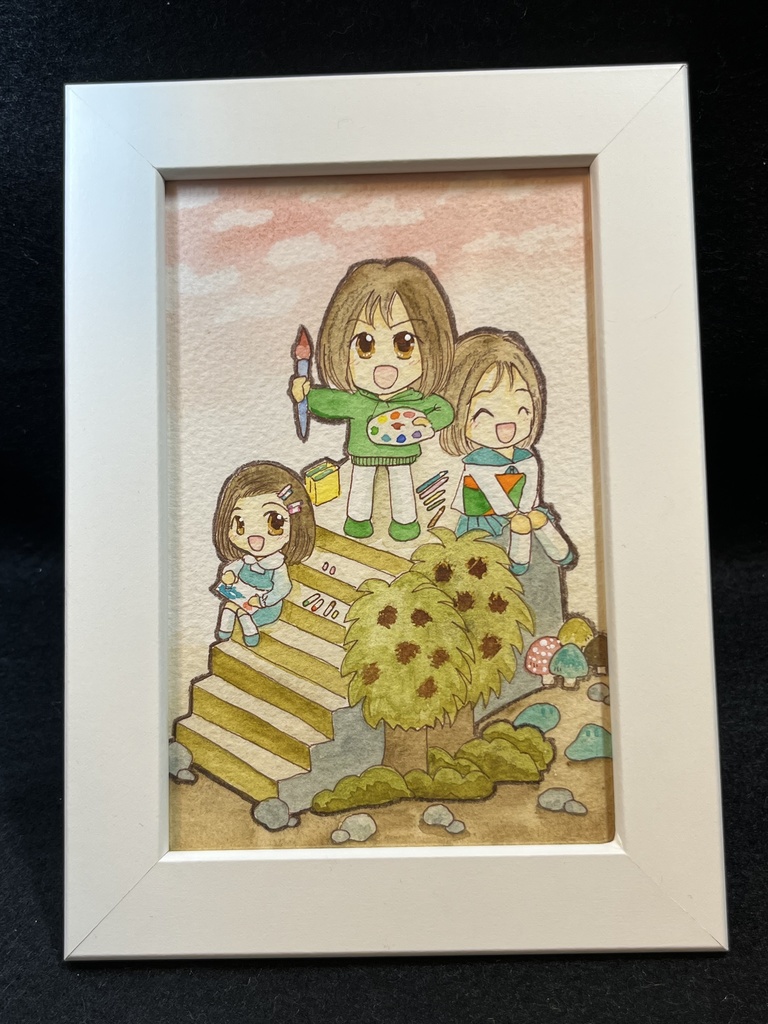 うみ。額装原画『芸術の秋！』