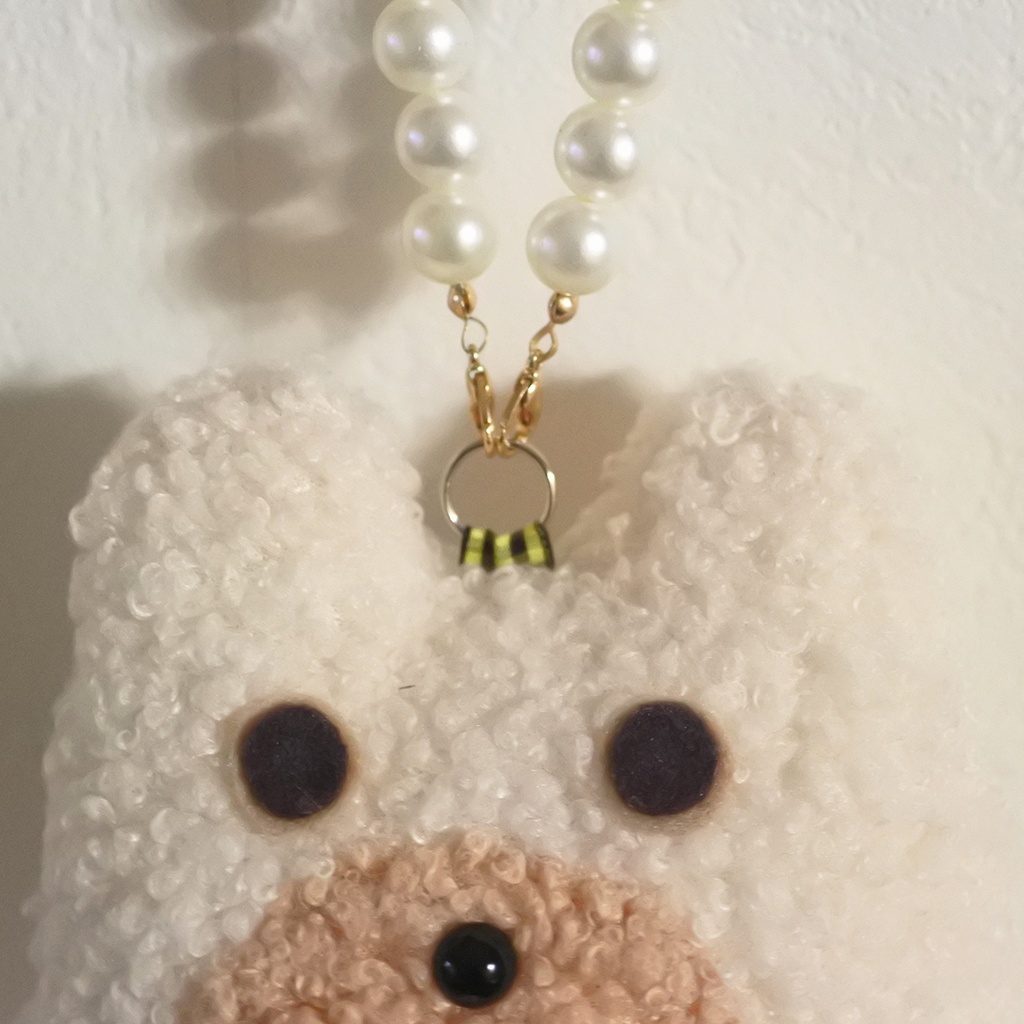 もこもこくまちゃん チャームつきぬいぐるみ 大きめサイズ